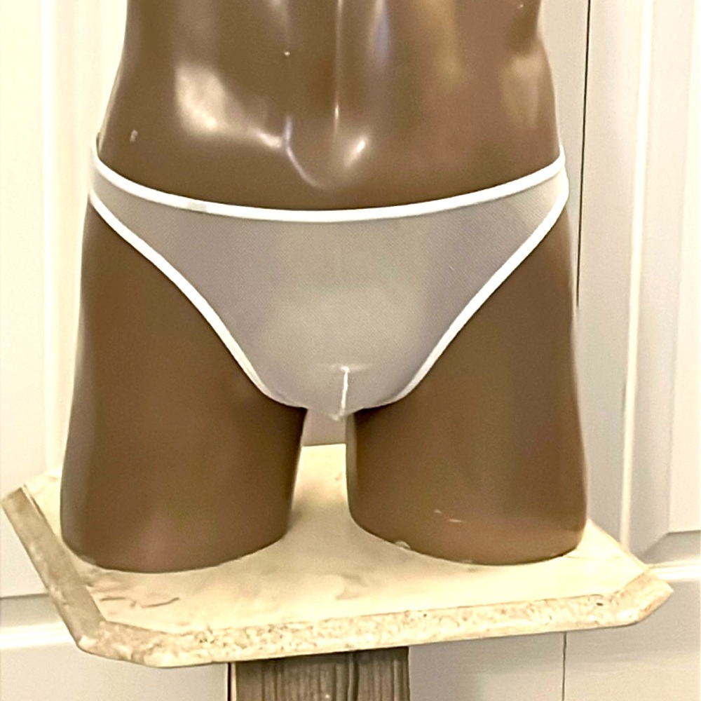 NWOT White Sheer Mesh Bikini Briefs (M/L) #4003